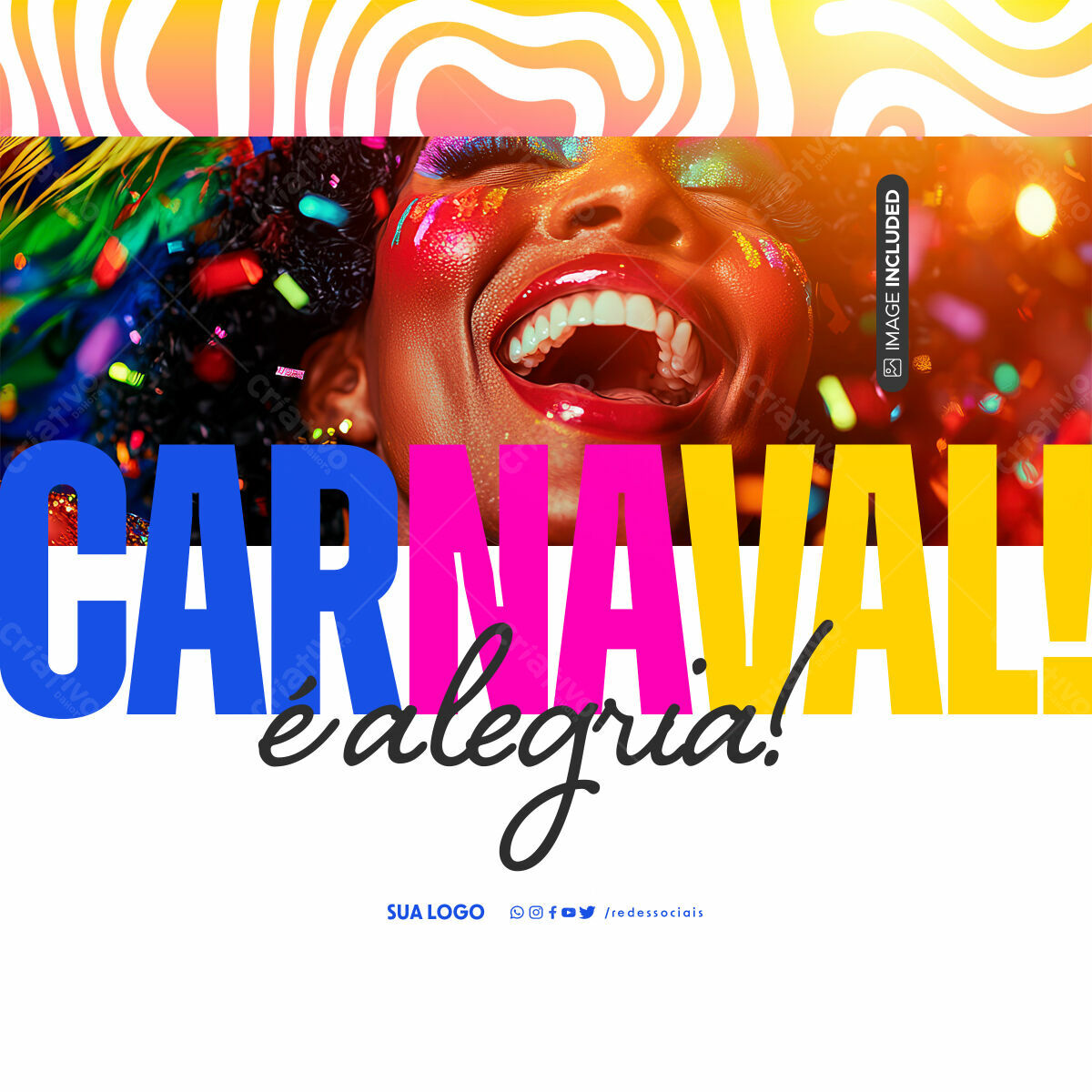 Flyer para Carnaval PSD Editável