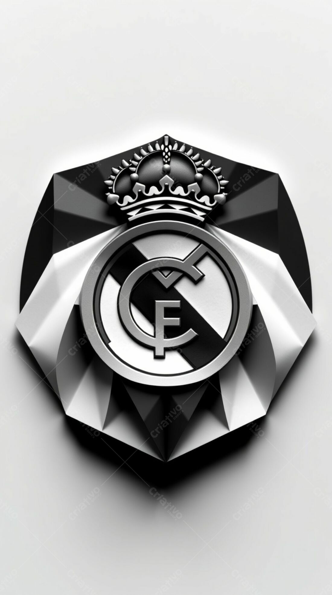 Brasão Real Madrid em relevo 3D