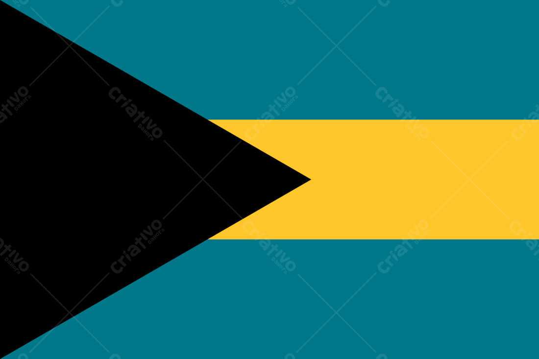 Bandeira das Bahamas cores vibrantes