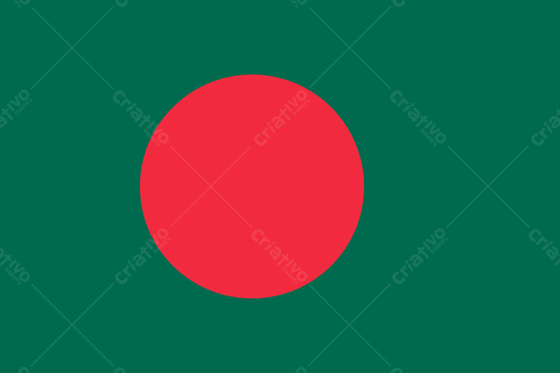 Bandeira de Bangladesh Verde e Vermelho