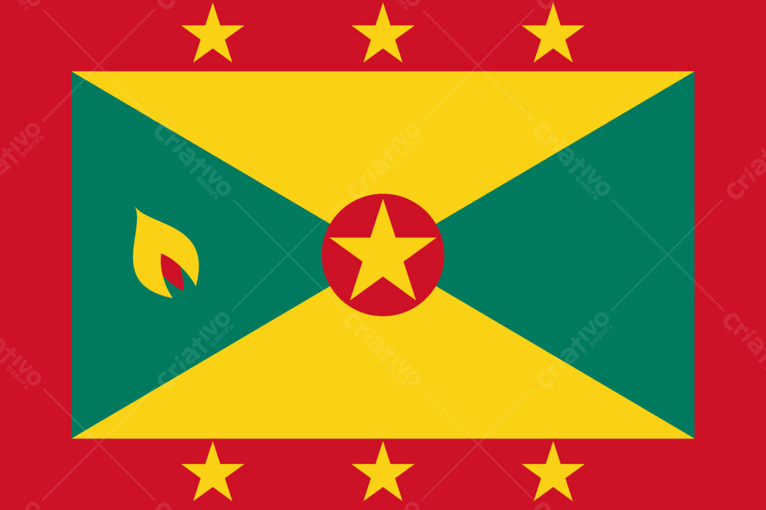 Bandeira de Granada com detalhes