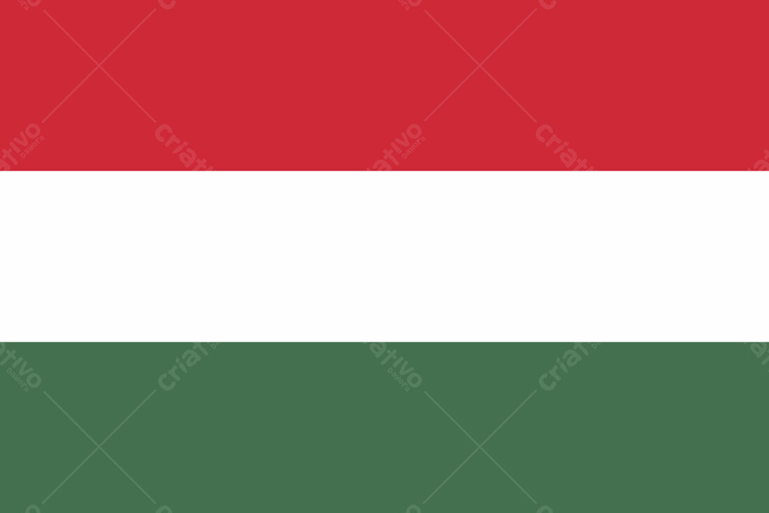 Bandeira da Hungria cores vermelho branco verde