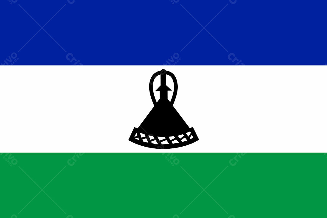Bandeira de Lesoto símbolo nacional