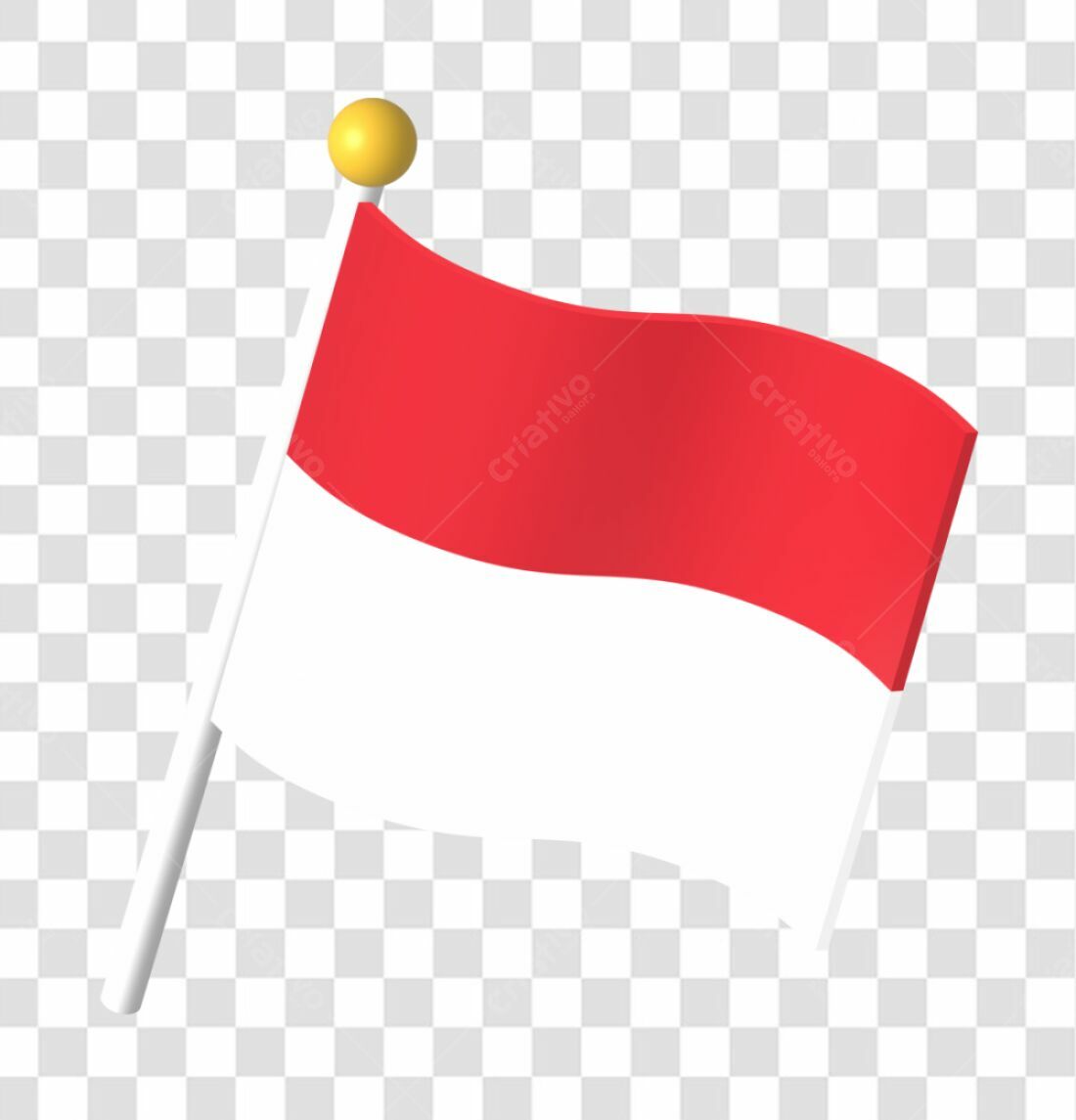 Bandeira Indonésia PNG com fundo transparente