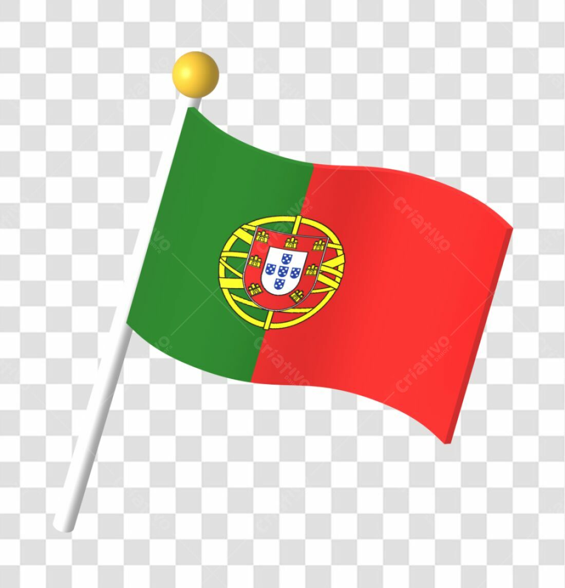 Bandeira Portugal PNG com fundo transparente