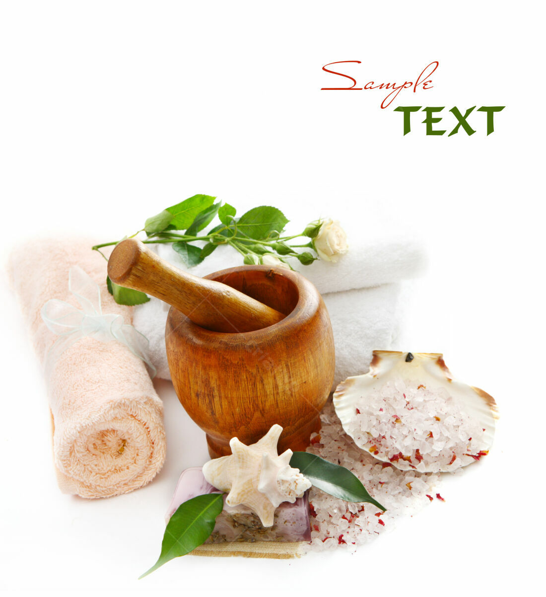 Spa relaxante com sais e rosas