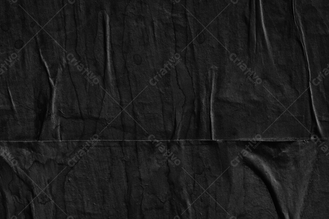 Textura Papel Preto Enrugado para Fundo