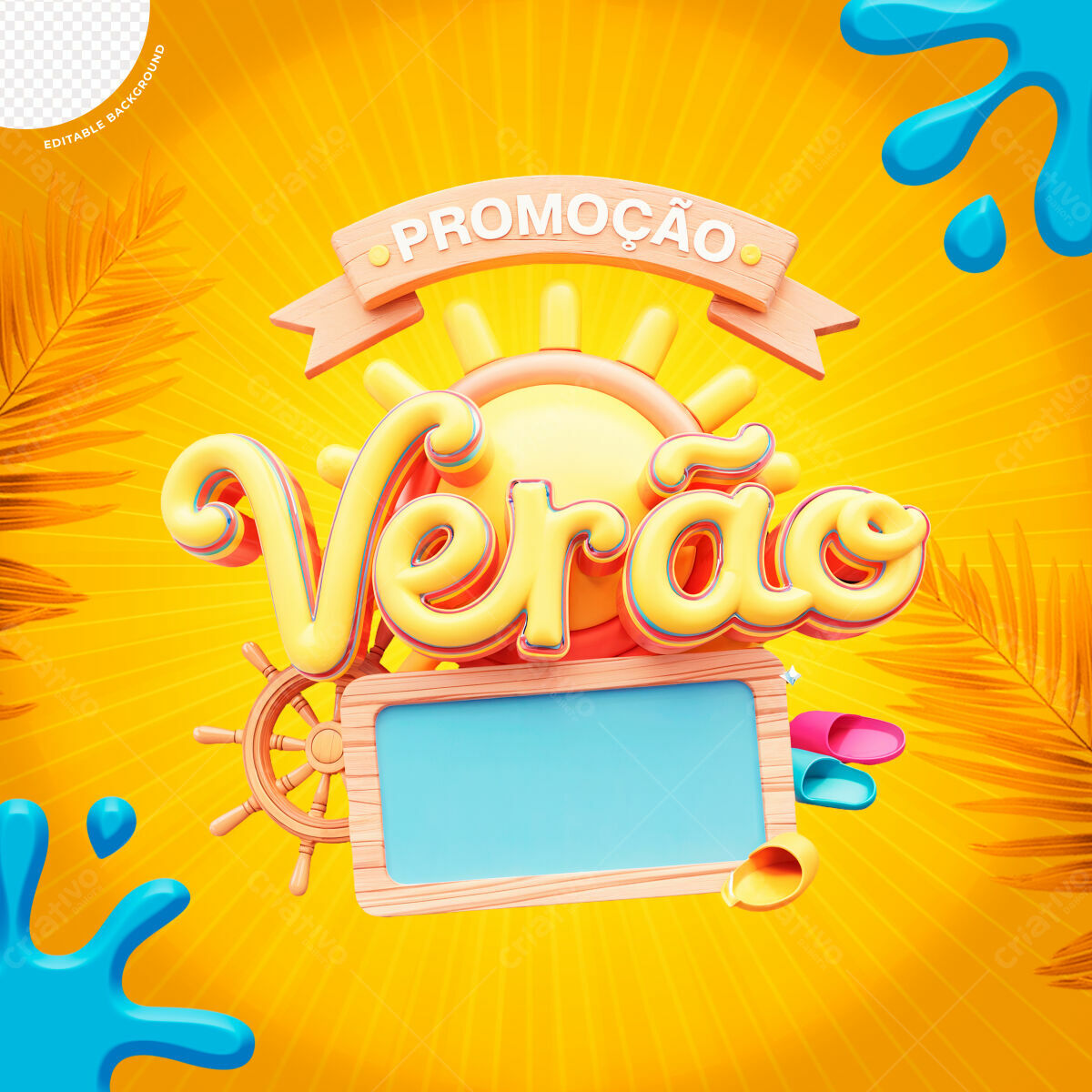 Banner Verão Promoção PSD Editável