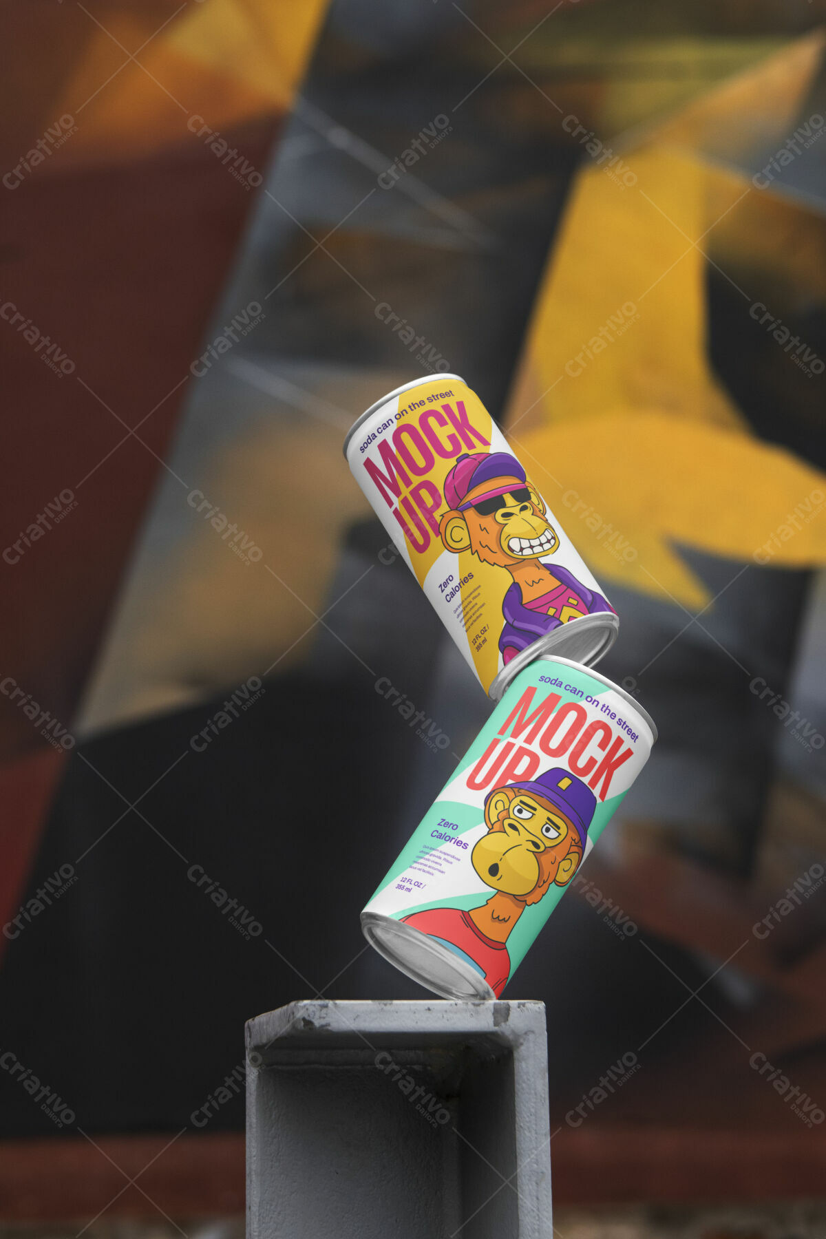 Mockup de Lata de Refrigerante PSD Editável