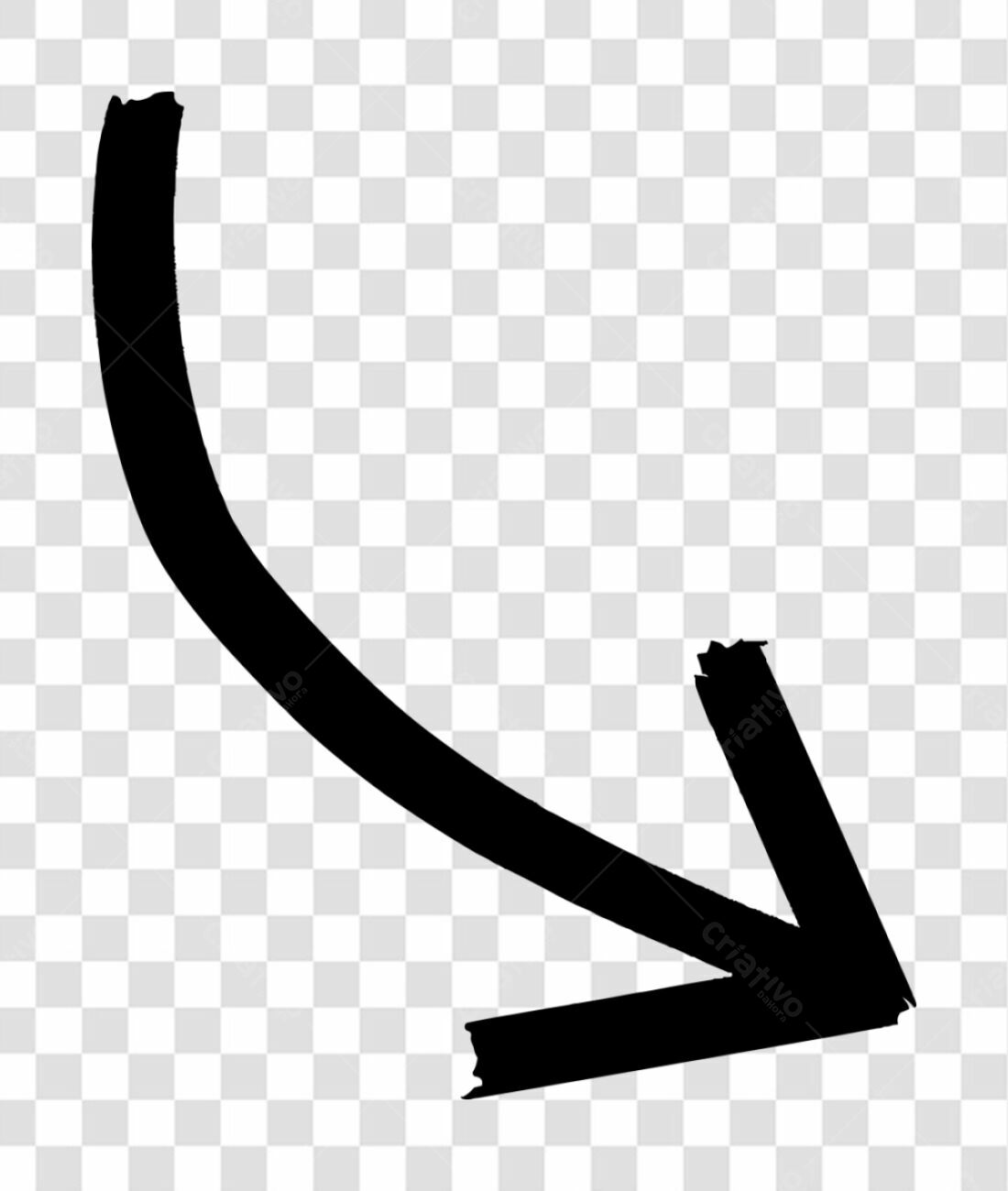 Icone Seta Curva Preta PNG com fundo transparente
