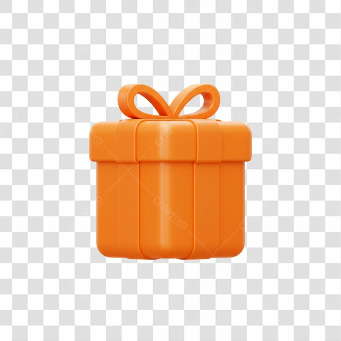 Icone Presente Laranja PNG com fundo transparente