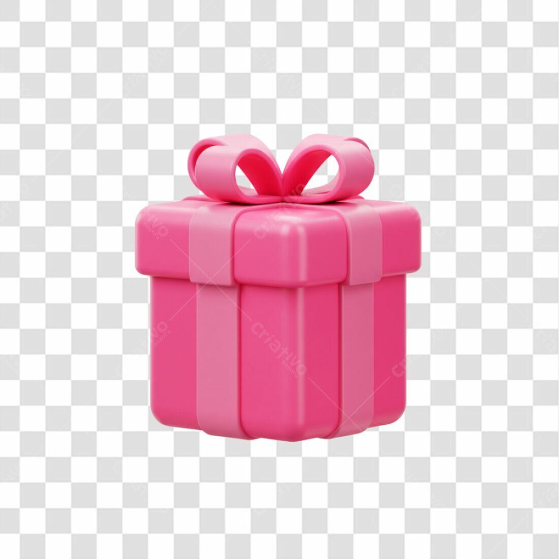 Icone Presente Rosa Dia dos Namorados PNG com fundo transparente