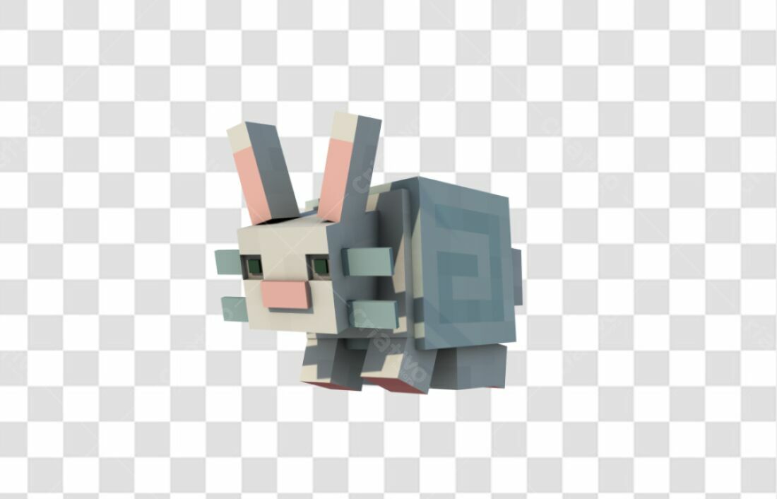 Icone Coelho Pixel Art PNG com fundo transparente