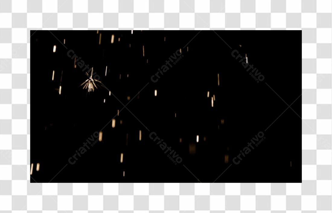 Overlay PNG com fundo transparente faíscas douradas