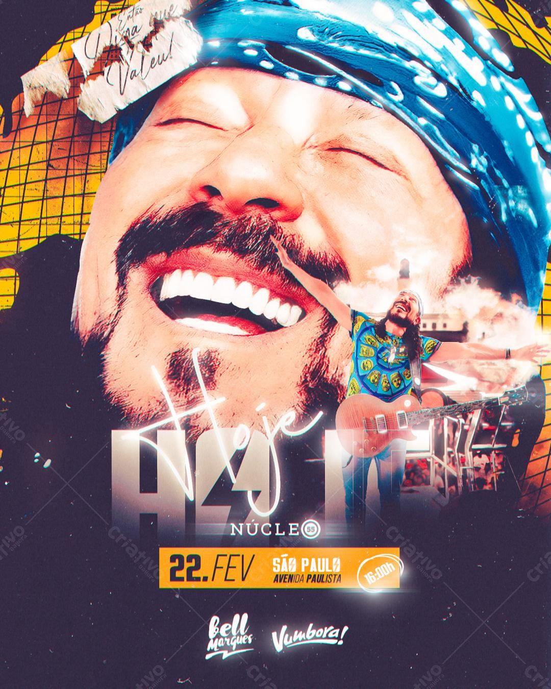 Flyer para Show Bell Marques PSD Editável