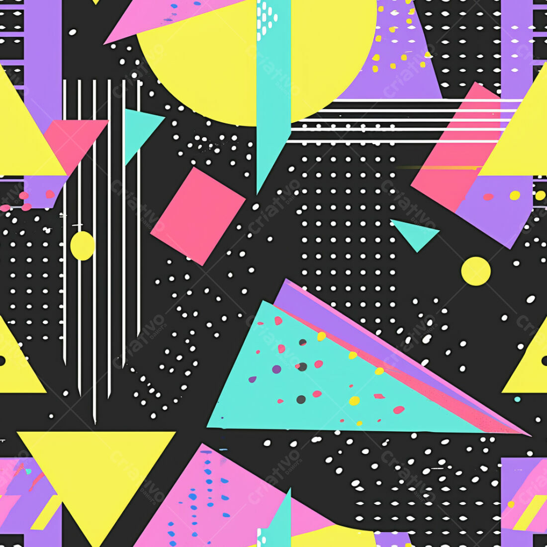 Textura Geométrica Memphis para Fundo