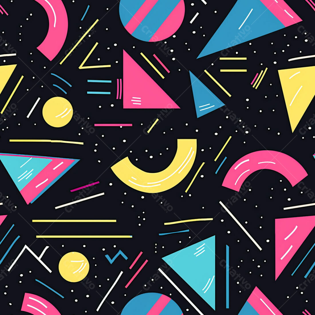 Textura Geométrica 80s para Fundo