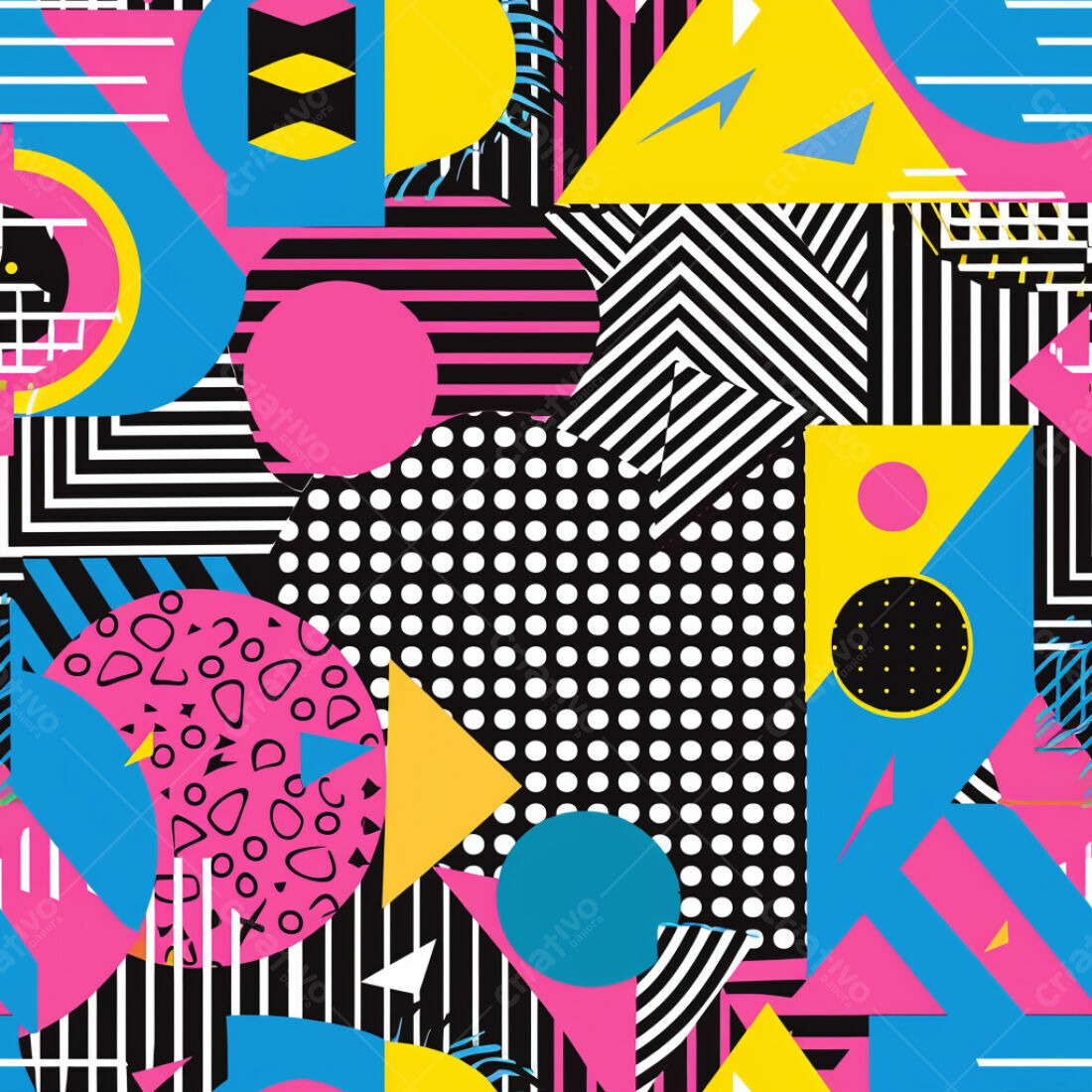 Textura Geométrica 80s para Fundo