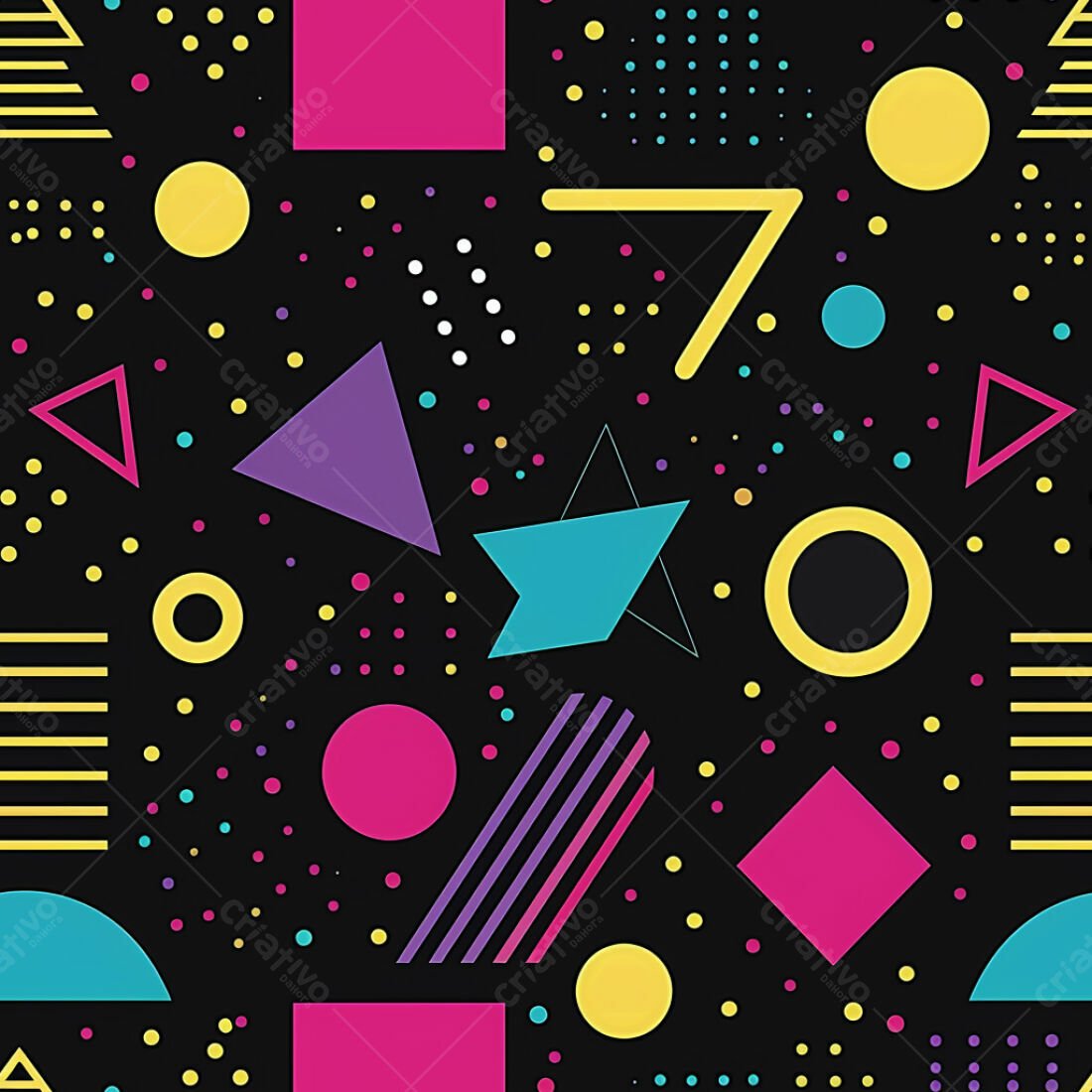 Textura Geométrica 80s para Fundo