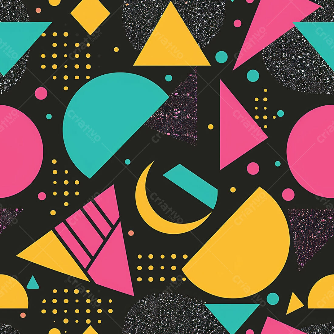 Textura Geométrica Memphis para Fundo