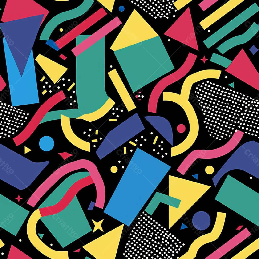Textura Geométrica Memphis para Fundo