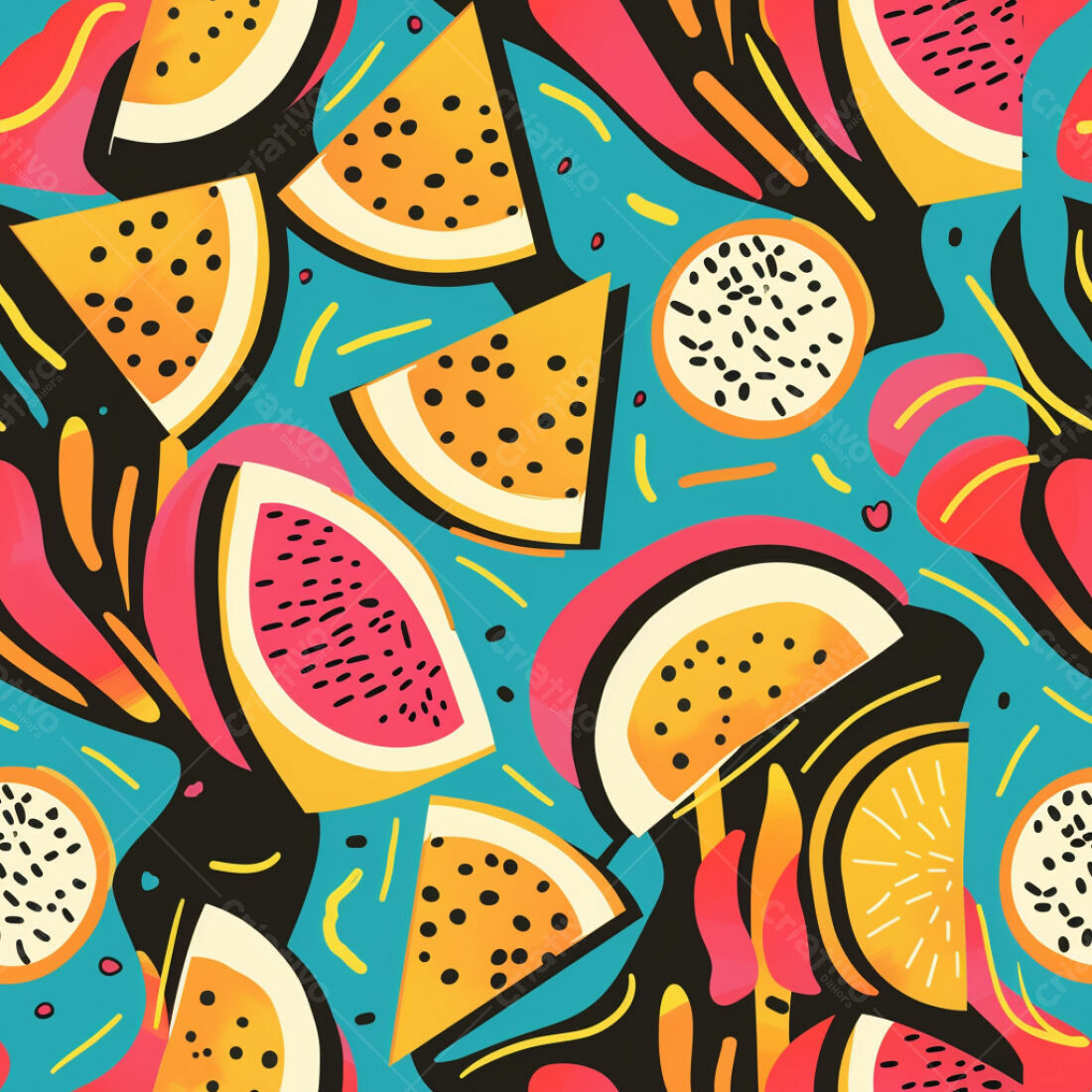 Textura frutas tropicais vibrantes para fundo