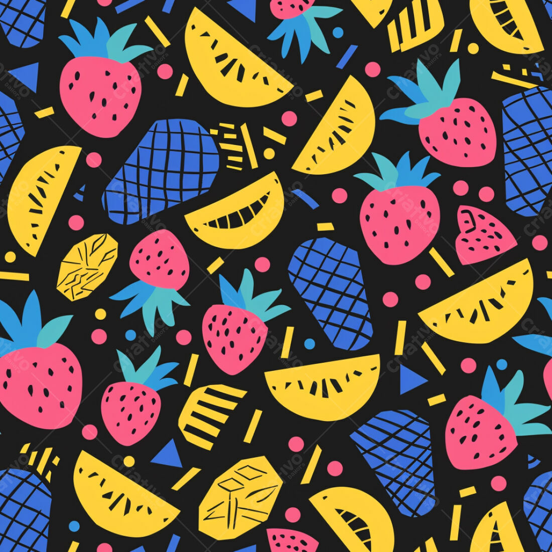 Textura Frutas Tropicais para Fundo Moderno