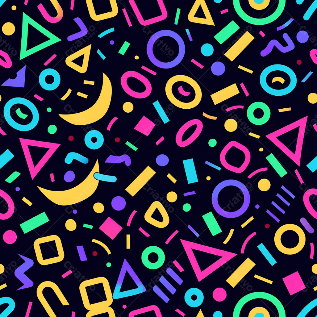 Textura Geométrica Neon para Fundo