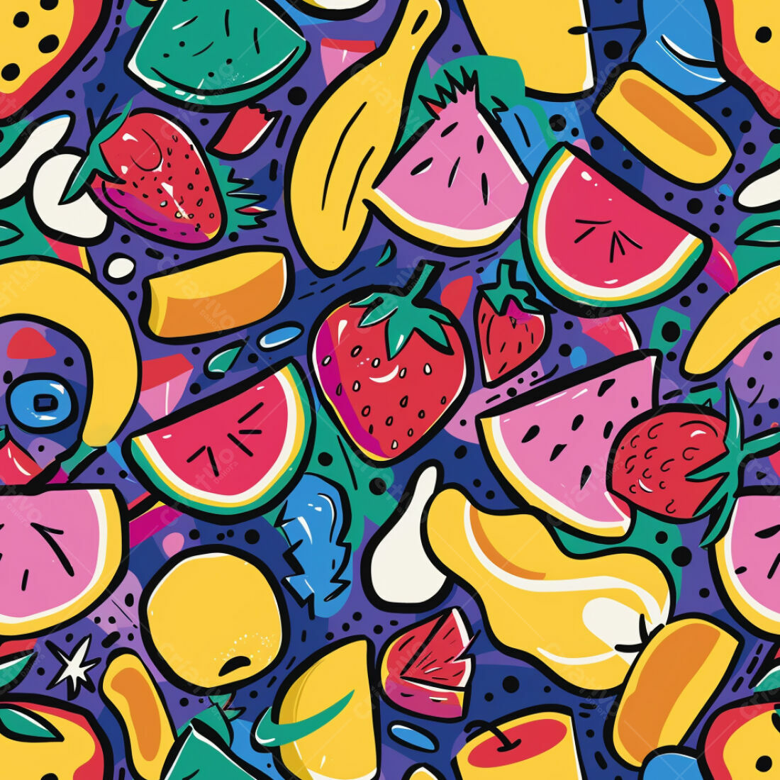 Textura Frutas Coloridas para Fundo Vibrantes