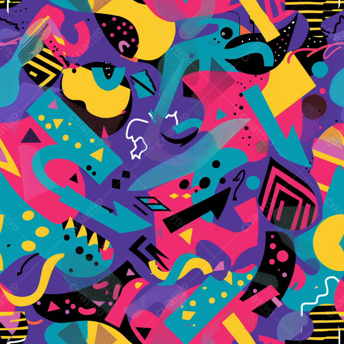 Textura Abstrata Memphis para Fundo