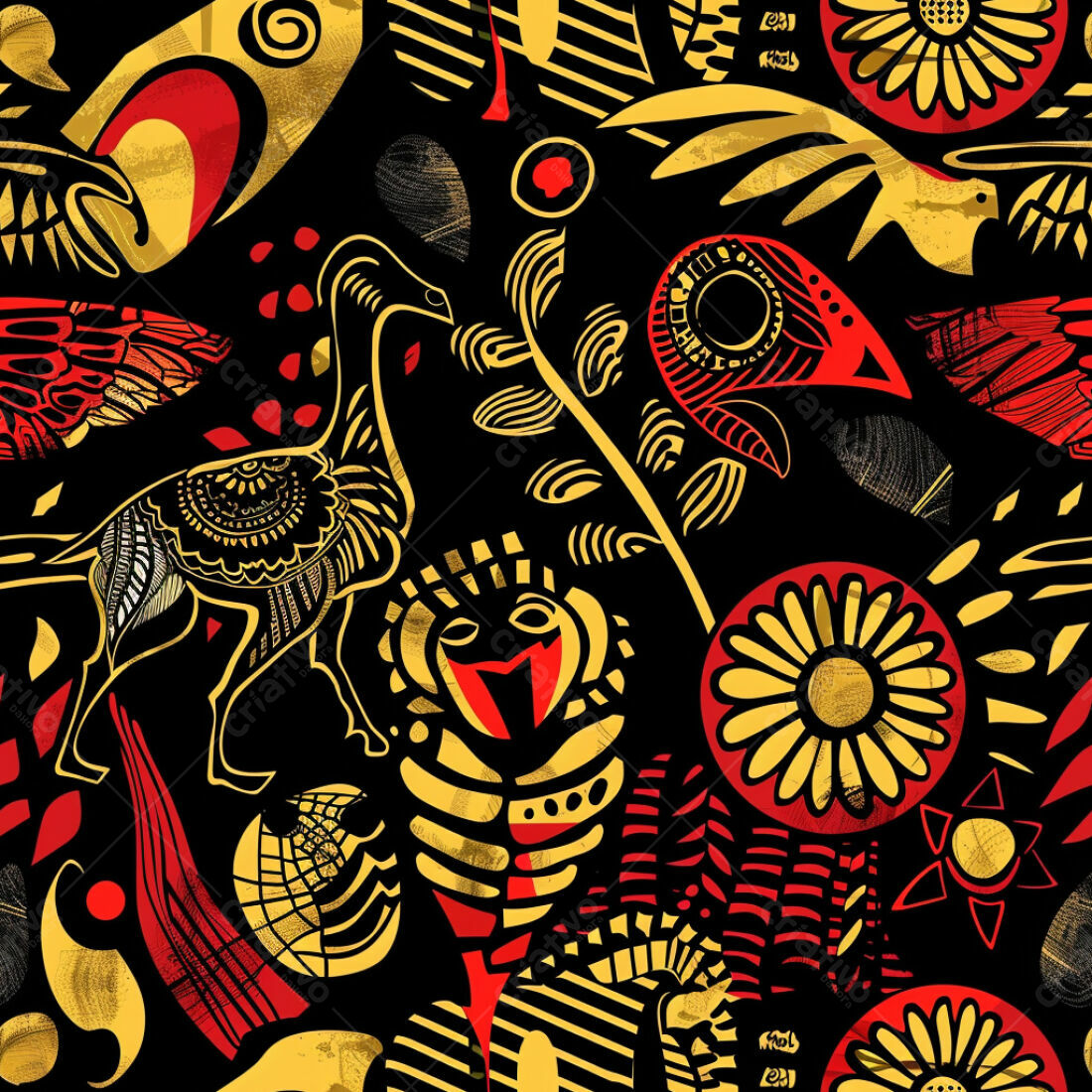 Textura Abstrata Dourada e Vermelha para Fundo