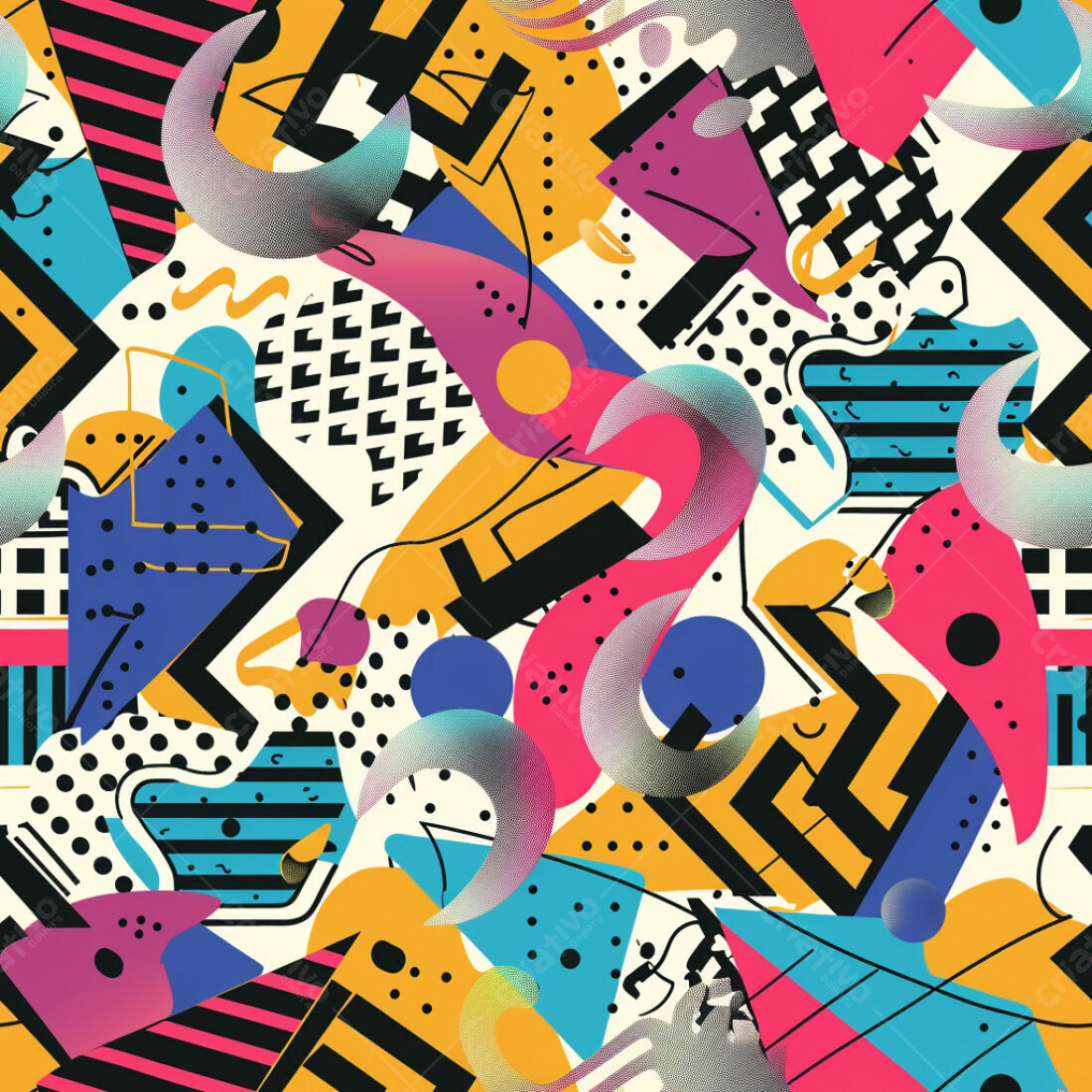 Textura Abstrata Memphis para Fundo