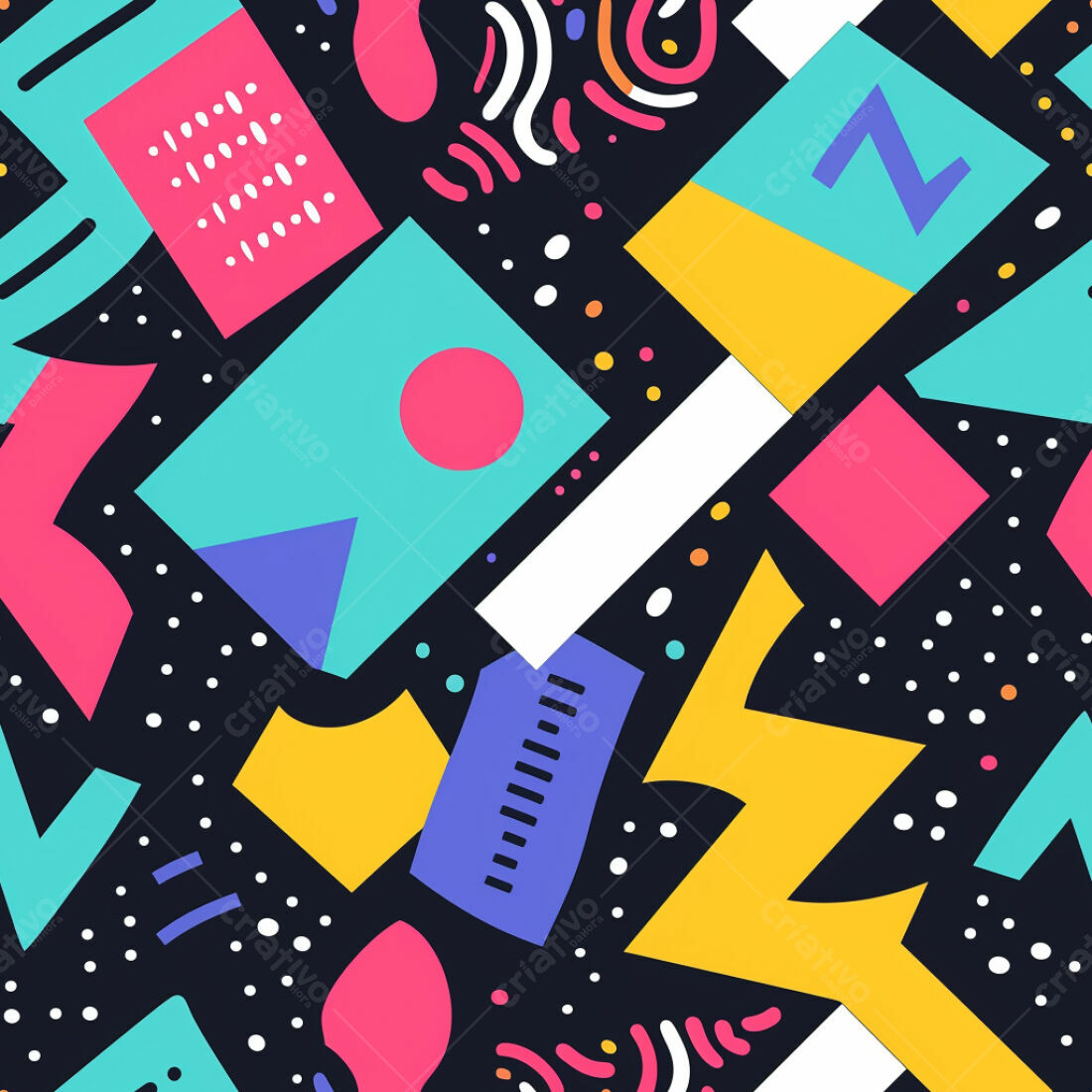 Textura Geométrica Memphis para Fundo