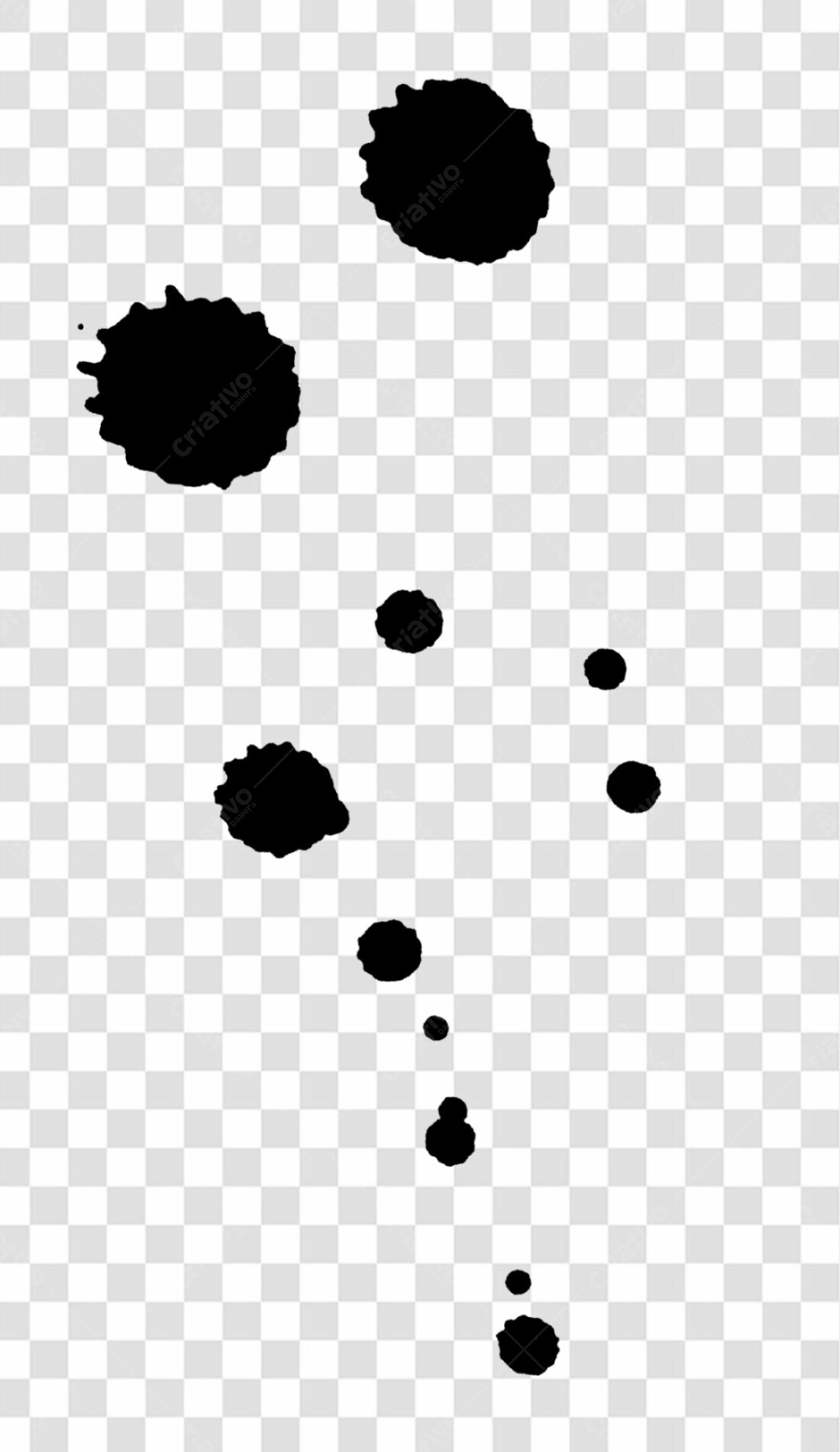 Icones de respingos de tinta PNG com fundo transparente