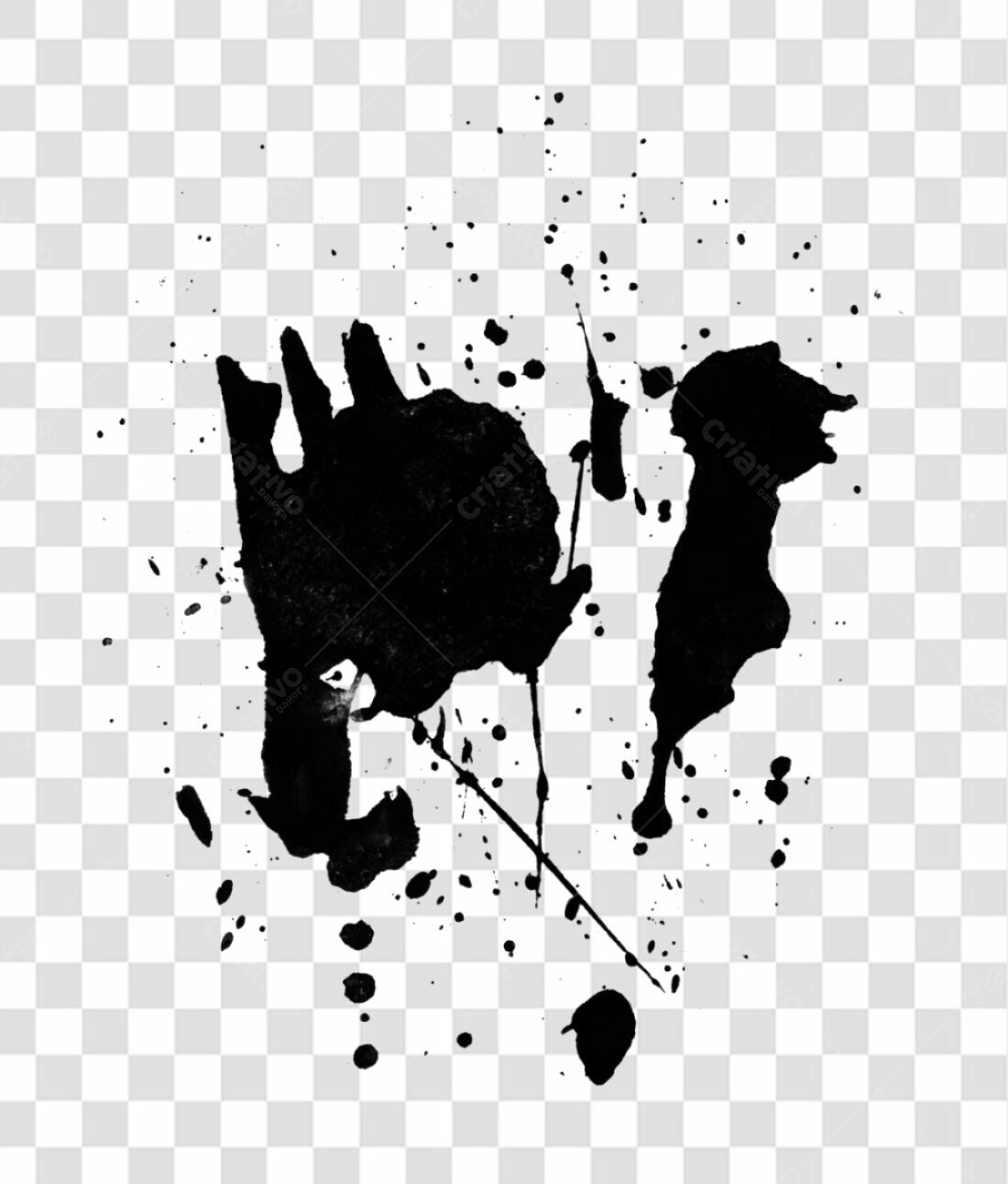 Icone de respingos de tinta PNG com fundo transparente
