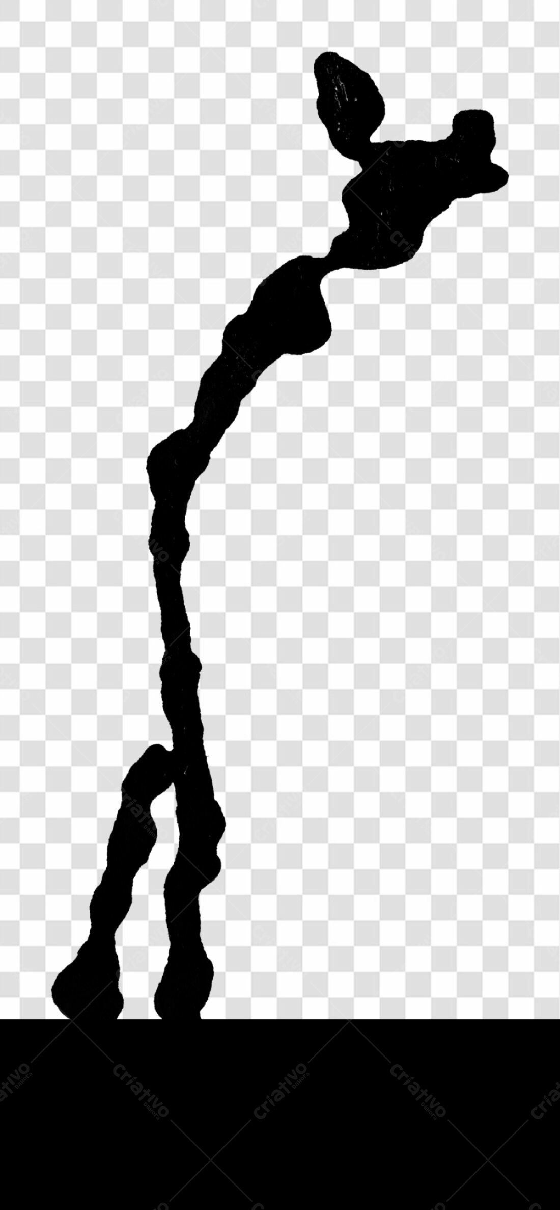 Icone abstrato preto PNG com fundo transparente