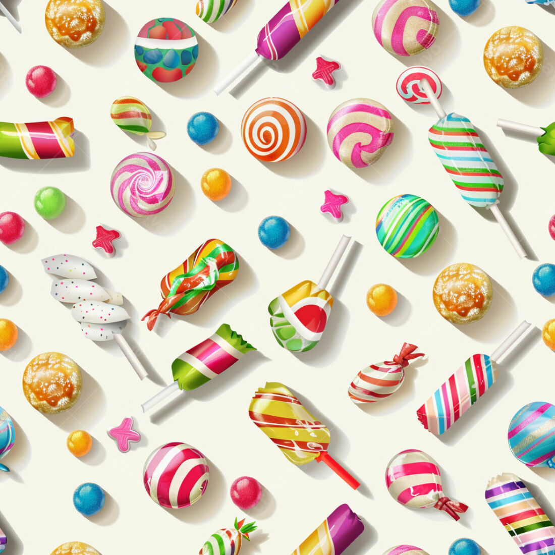Textura Doces Coloridos para Fundo de Jogo