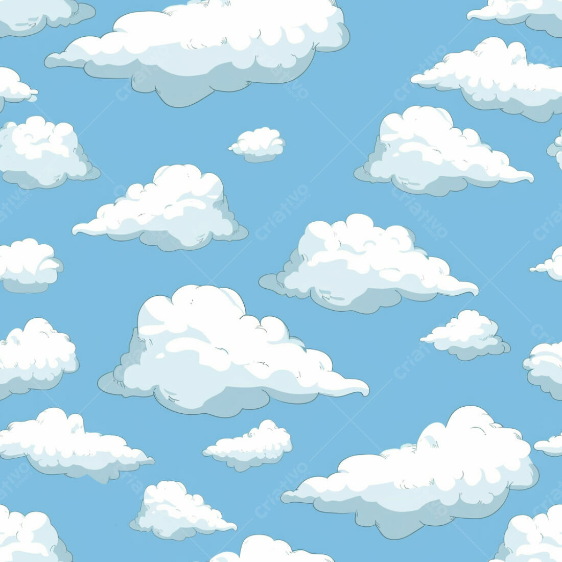 Textura Nuvens para Fundo Desenho Animado