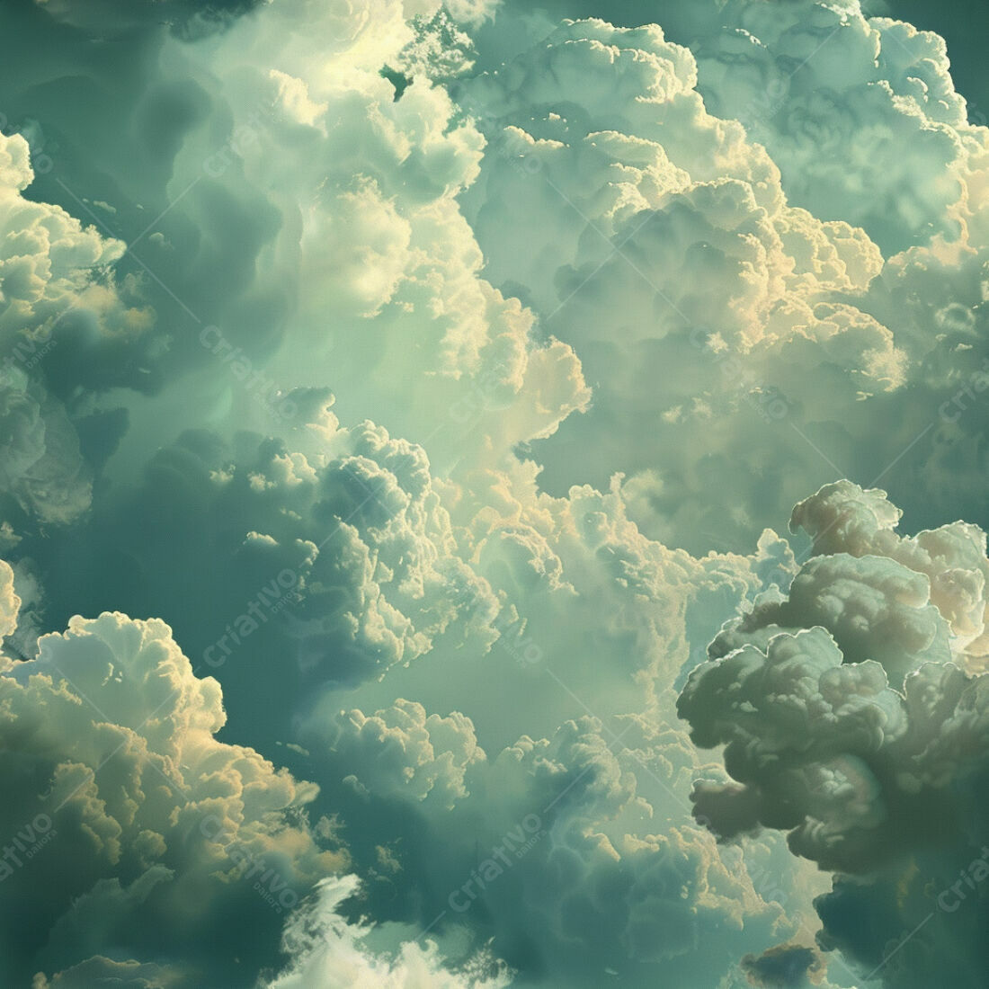 Textura céu nublado verde para fundo