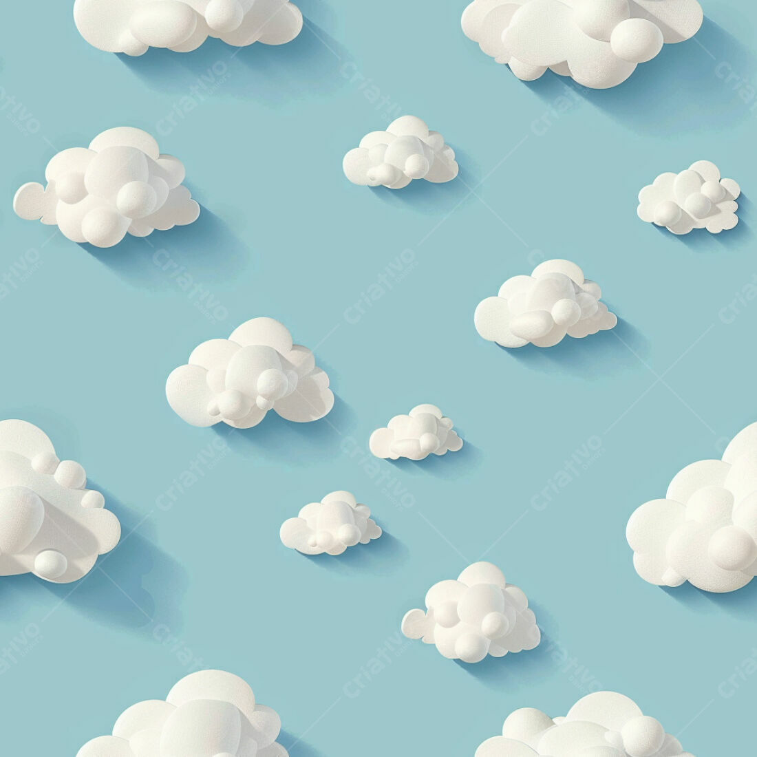 Textura Nuvens Brancas para Fundo Infantil