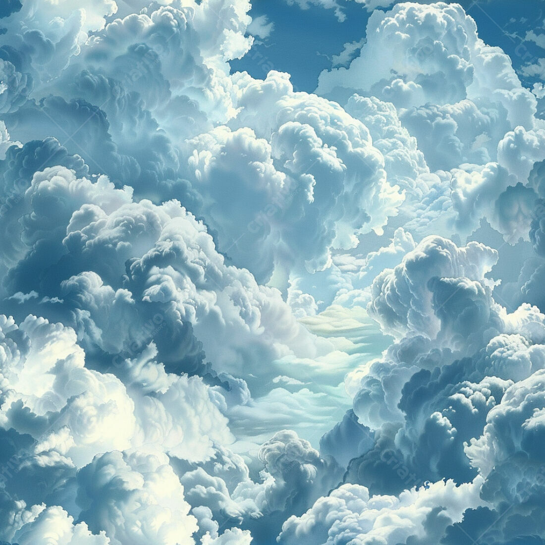 Textura Nuvens Brancas e Azuis para Fundo