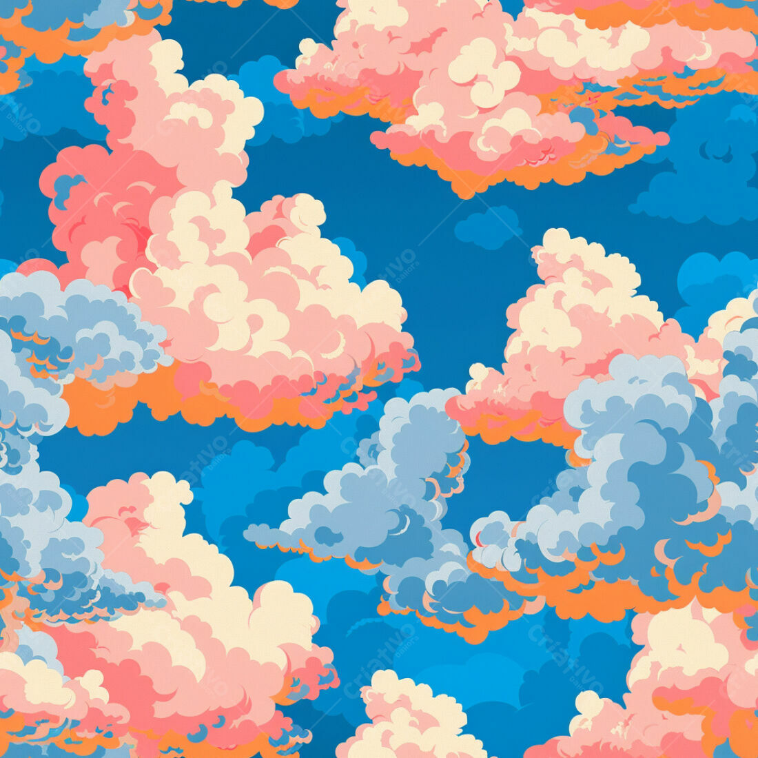 Textura Nuvens Pastel para Fundo