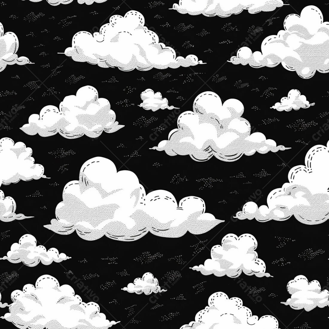 Textura Nuvem Preto e Branco para Fundo