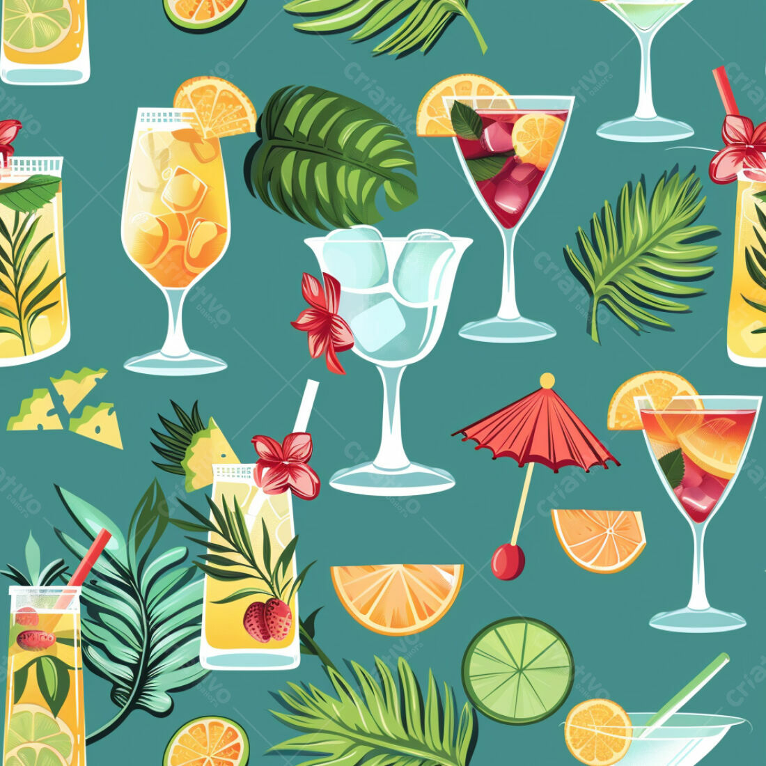 Textura Bebidas Tropicais para Fundo