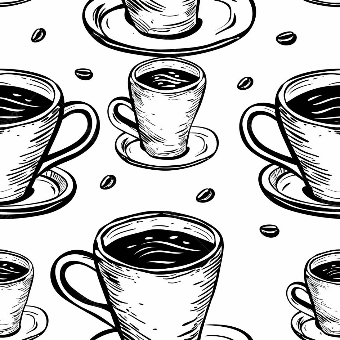 Textura Café Xícaras para Fundo