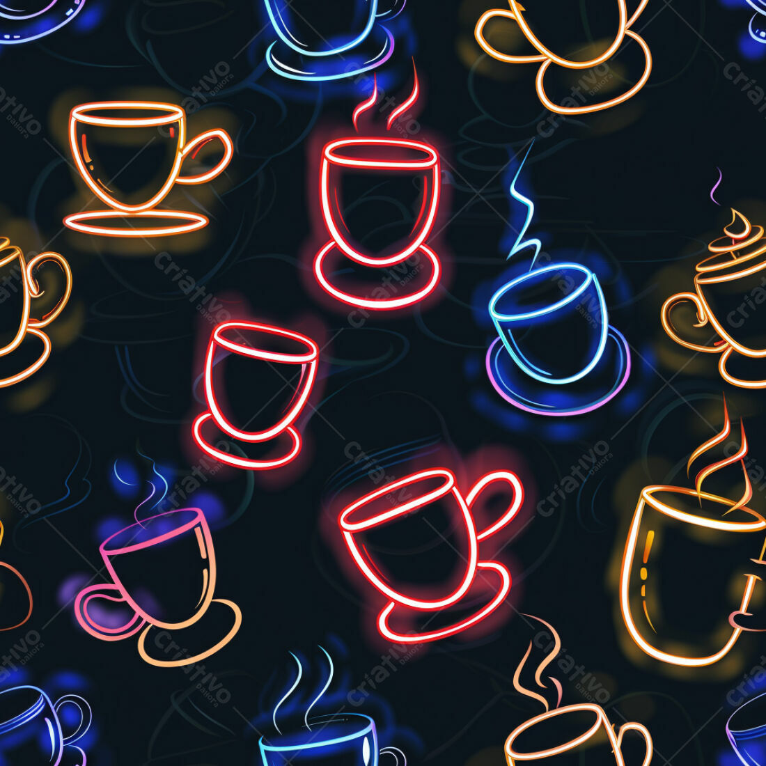 Textura xícaras neon coloridas para fundo