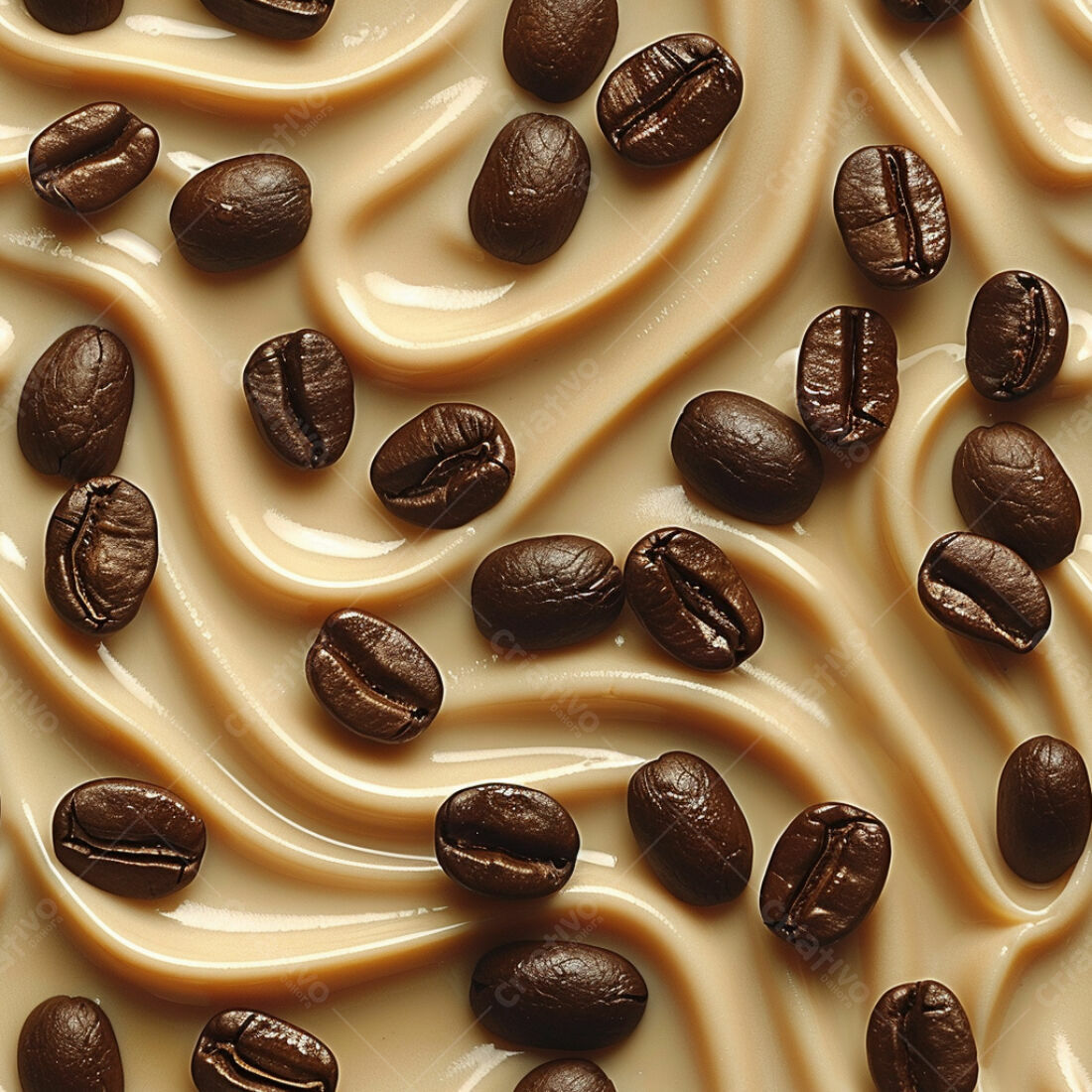Textura Café com Grãos para Fundo