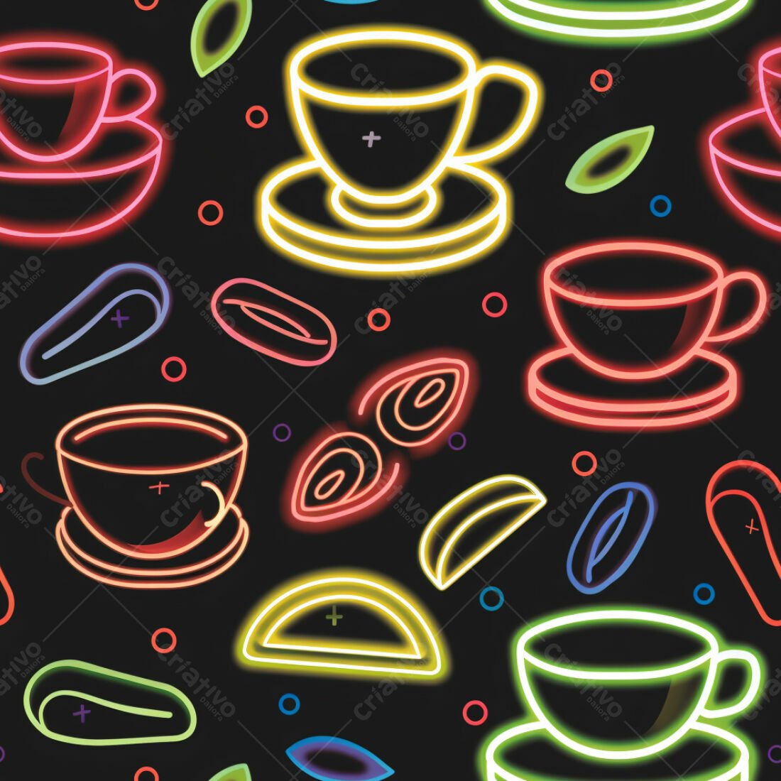 Textura Neon Padrão para Fundo