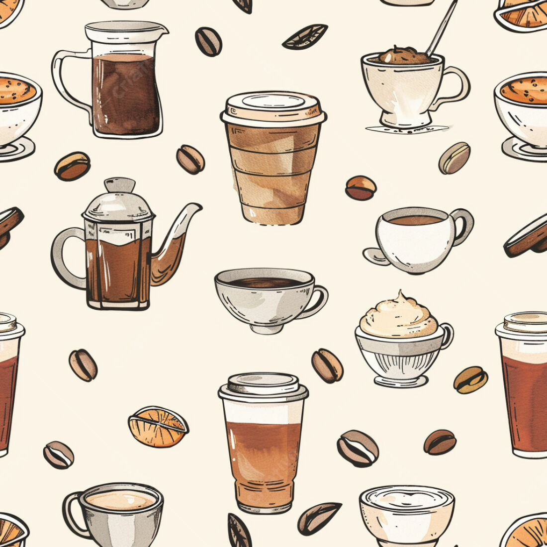 Textura Café Padrão para Fundo