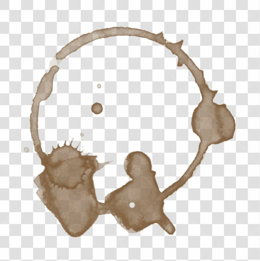 PNG Manchas de Café com Fundo Transparente